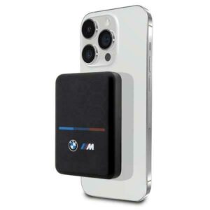 BMW Powerbank inductive BMPBMS5K22PGVK 15W 5000mAh + kabelis juodos spalvos M Collection MagSafe - Image 1