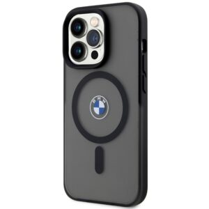 BMW BMHMP15LDSLK Apple iPhone 15 Pro 6.1" juodos spalvos kietas dėklas IML Signature MagSafe - Image 2
