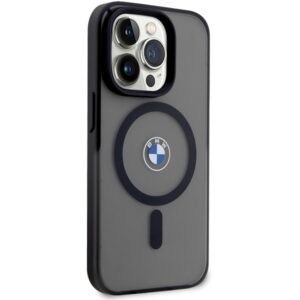 BMW BMHMP15LDSLK Apple iPhone 15 Pro 6.1" juodos spalvos kietas dėklas IML Signature MagSafe - Image 4