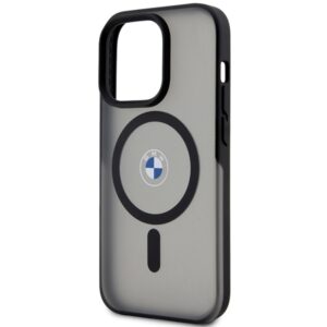 BMW BMHMP15LDSLK Apple iPhone 15 Pro 6.1" juodos spalvos kietas dėklas IML Signature MagSafe - Image 6