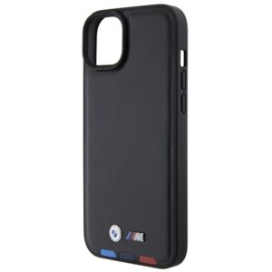 BMW BMHCP15M22PTDK Apple iPhone 15 Plus / 14 Plus 6.7" juodos spalvos Leather Stamp Tricolor - Image 6