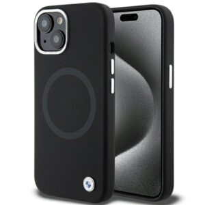 Dėklas BMW BMHMP15SSILBK2 Apple iPhone 15   14   13 6.1" juodos spalvos Signature Liquid Silicone MagSafe