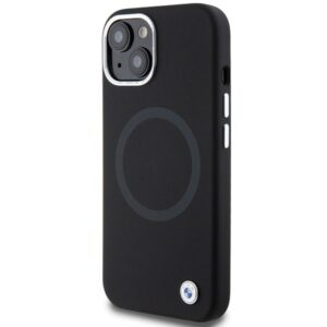 Dėklas BMW BMHMP15SSILBK2 Apple iPhone 15 14 13 6.1" juodos spalvos Signature Liquid Silicone MagSafe - Image 2