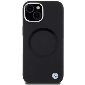 Dėklas BMW BMHMP15SSILBK2 Apple iPhone 15 14 13 6.1" juodos spalvos Signature Liquid Silicone MagSafe - Image 3