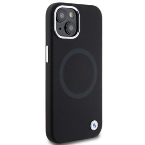 Dėklas BMW BMHMP15SSILBK2 Apple iPhone 15 14 13 6.1" juodos spalvos Signature Liquid Silicone MagSafe - Image 4