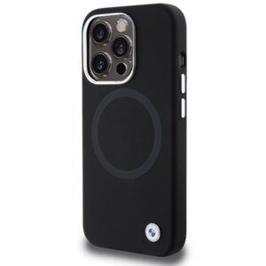 Dėklas BMW BMHMP15XSILBK2 Apple iPhone 15 Pro Max 6.7" juodos spalvos Signature Liquid Silicone MagSafe - Image 2