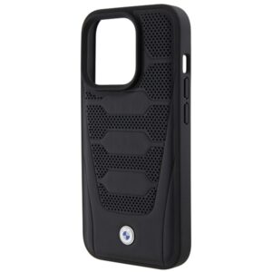 Dėklas BMW BMHCP15X22RPSK Apple iPhone 15 Pro Max 6.7" juodos spalvos Leather Seats Pattern - Image 6