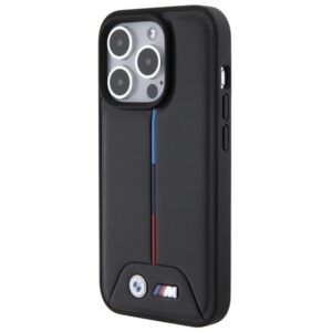 Dėklas BMW BMHCP15L22 PVTK Apple iPhone 15 Pro 6.1" juodos spalvos kietas dėklas Quilted Tricolor - Image 2