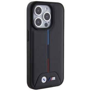 Dėklas BMW BMHCP15L22 PVTK Apple iPhone 15 Pro 6.1" juodos spalvos kietas dėklas Quilted Tricolor - Image 4