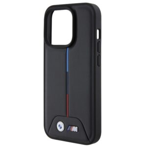 Dėklas BMW BMHCP15L22 PVTK Apple iPhone 15 Pro 6.1" juodos spalvos kietas dėklas Quilted Tricolor - Image 6