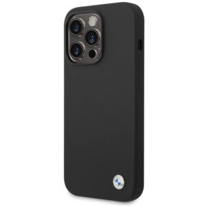 Dėklas BMW BMHCP15LSILBK Apple iPhone 15 Pro 6.1" juodos spalvos Silicone Metal Logo - Image 2