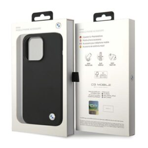 Dėklas BMW BMHCP15LSILBK Apple iPhone 15 Pro 6.1" juodos spalvos Silicone Metal Logo - Image 8