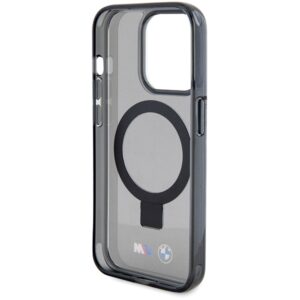 Dėklas BMW BMHMP15LURSK Apple iPhone 15 Pro 6.1" juodos spalvos kietas dėklas Ring Stand M Collection MagSafe - Image 7