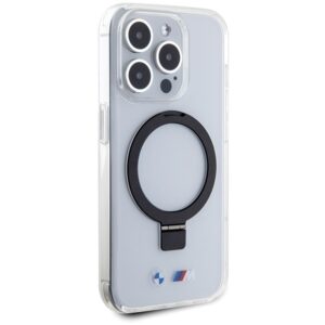 Dėklas BMW BMHMP15LURST Apple iPhone 15 Pro 6.1" clear kietas dėklas Ring Stand M Collection MagSafe - Image 4