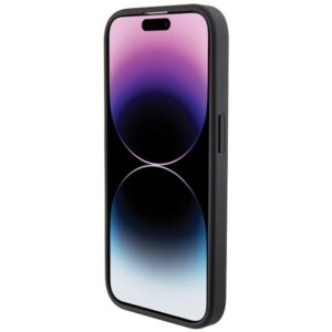Dėklas BMW BMHCP15LGSPCCK Apple iPhone 15 Pro 6.1" juodos spalvos kietas dėklas Grip Stand Smooth & Carbon - Image 6