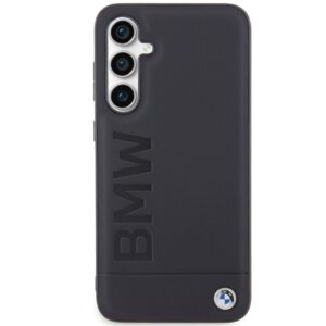Dėklas BMW BMHCS23FESLLBK S23 FE S711 juodos spalvos Leather Hot Stamp - Image 3