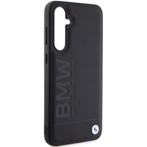 Dėklas BMW BMHCS23FESLLBK S23 FE S711 juodos spalvos Leather Hot Stamp - Image 4