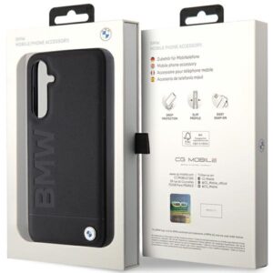 Dėklas BMW BMHCS23FESLLBK S23 FE S711 juodos spalvos Leather Hot Stamp - Image 7