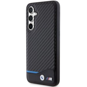 Dėklas BMW BMHCS23FE22NBCK S23 FE S711 juodos spalvos Leather Carbon - Image 2