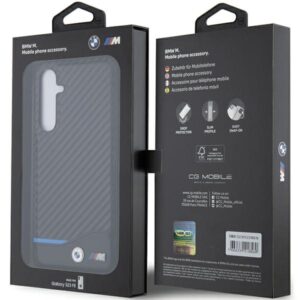 Dėklas BMW BMHCS23FE22NBCK S23 FE S711 juodos spalvos Leather Carbon - Image 7