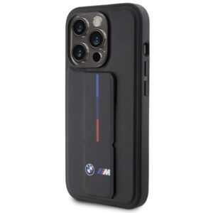 Dėklas BMW BMHCP15L22GSLK Apple iPhone 15 Pro 6.1" juodos spalvos kietas dėklas Grip Hot Stamp - Image 2