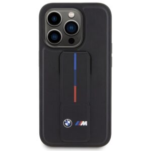 Dėklas BMW BMHCP15L22GSLK Apple iPhone 15 Pro 6.1" juodos spalvos kietas dėklas Grip Hot Stamp - Image 3