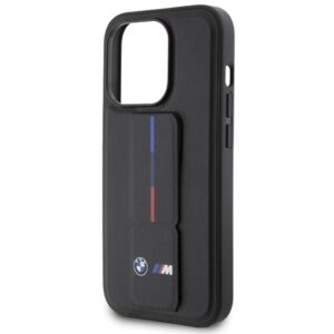Dėklas BMW BMHCP15L22GSLK Apple iPhone 15 Pro 6.1" juodos spalvos kietas dėklas Grip Hot Stamp - Image 6