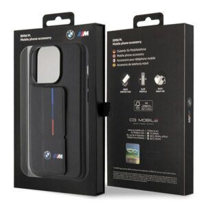 Dėklas BMW BMHCP15L22GSLK Apple iPhone 15 Pro 6.1" juodos spalvos kietas dėklas Grip Hot Stamp - Image 8
