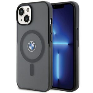 Dėklas BMW BMHMP15MDSLK Apple iPhone 15 Plus   14 Plus 6.7" juodos spalvos kietas dėklas IML Signature MagSafe