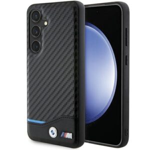 Dėklas BMW BMHCS24S22NBCK S24 S921 juodos spalvos Leather Carbon