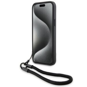 Dėklas BMW BMHCP15S23RMRLK Apple iPhone 15   14   13 6.1" juodos spalvos kietas dėklas Signature Leather Wordmark Cord - Image 4
