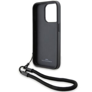 Dėklas BMW BMHCP15X23RMRLK Apple iPhone 15 Pro Max 6.7" juodos spalvos kietas dėklas Signature Leather Wordmark Cord - Image 6