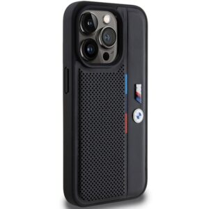Dėklas BMW BMHCP15L23 PUPVK Apple iPhone 15 Pro 6.1" juodos spalvos kietas dėklas Perforated Tricolor Line - Image 4