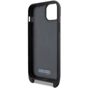 Dėklas BMW BMHCP15S23PSCCK Apple iPhone 15 / 14 / 13 6.1" juodos spalvos hardcase M Edition Carbon Stripe & Strap - Image 6
