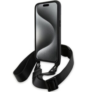 Dėklas BMW BMHCP15L23PSCCK Apple iPhone 15 Pro 6.1" juodos spalvos hardcase M Edition Carbon Stripe & Strap - Image 4