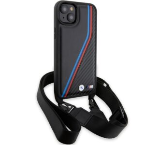 Dėklas BMW BMHCP15M23 PSVTK Apple iPhone 15 Plus 14 Plus 6.7" juodos spalvos kietas dėklas M Edition Carbon Tricolo - Image 3