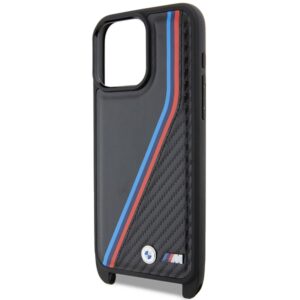 Dėklas BMW BMHCP15X23 PSVTK Apple iPhone 15 Pro Max 6.7" juodos spalvos kietas dėklas M Edition Carbon Tricolor Line - Image 5