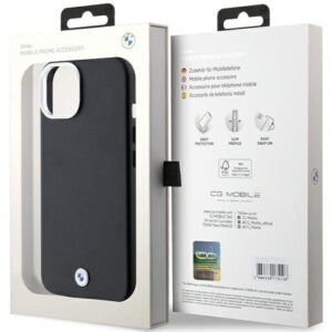 BMW BMHMP14S23PUFWK Apple iPhone 14 / 15 / 13 6.1" juodos spalvos Signature Wrapped Metal MagSafe - Image 8