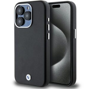 BMW BMHMP15L23PUFWK Apple iPhone 15 Pro 6.1" juodos spalvos Signature Wrapped Metal MagSafe