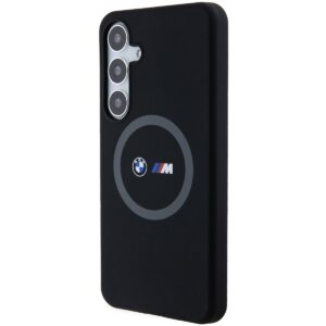 BMW BMHMS24M23SROK S24+ S926 juodos spalvos kietas dėklas M Silicone Printed Ring MagSafe - Image 2