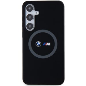 BMW BMHMS24M23SROK S24+ S926 juodos spalvos kietas dėklas M Silicone Printed Ring MagSafe - Image 3