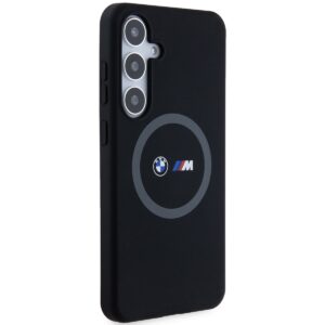 BMW BMHMS24M23SROK S24+ S926 juodos spalvos kietas dėklas M Silicone Printed Ring MagSafe - Image 4