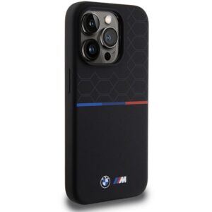 BMW BMHMP15L22SMPK Apple iPhone 15 Pro 6.1" juodos spalvos kietas dėklas M Silicone Pattern MagSafe - Image 4