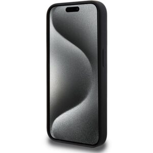 BMW BMHMP15L22SMPK Apple iPhone 15 Pro 6.1" juodos spalvos kietas dėklas M Silicone Pattern MagSafe - Image 5