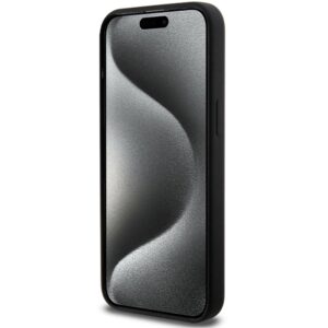 BMW BMHMP15X22SMPK Apple iPhone 15 Pro Max 6.7" juodos spalvos kietas dėklas M Silicone Pattern MagSafe - Image 5