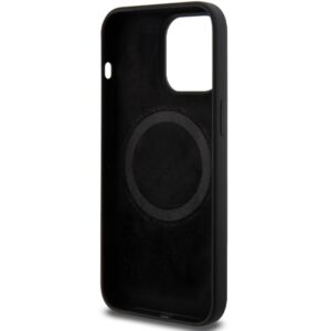 BMW BMHMP15X22SMPK Apple iPhone 15 Pro Max 6.7" juodos spalvos kietas dėklas M Silicone Pattern MagSafe - Image 7
