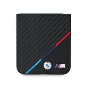 Dėklas BMW BMHCZF623 PUDTK Z Flip6 F741 juodos spalvos kietas dėklas Carbon Tricolor - Image 5