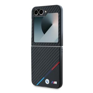 Dėklas BMW BMHCZF623 PUDTK Z Flip6 F741 juodos spalvos kietas dėklas Carbon Tricolor - Image 6