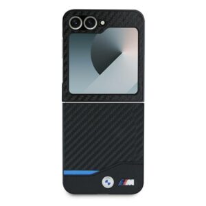 BMW BMHCZF622NBCK Z Flip6 F741 juodos spalvos kietas dėklas Carbon Blue Line - Image 2