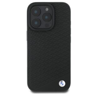 BMW BMHMP16X23RDDK Apple iPhone 16 Pro Max 6.9" juodos spalvos kietas dėklas Sign Leather Diamond Metal Logo MagSa - Image 3